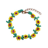 Sunflower Beaded Necklace