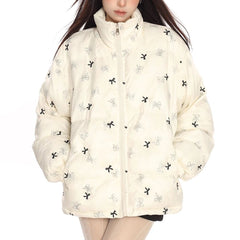 Coquette Bow Puffer Jacket