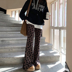 Indie Aesthetic Floral Flare Trousers