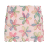 Floral Sequin Mini Skirt