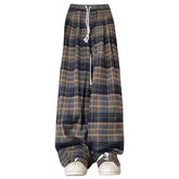 Grandma Aesthetic Cozy Plaid Trousers