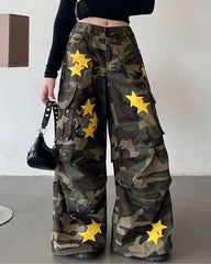 Star Patch Camo Cargo Pants