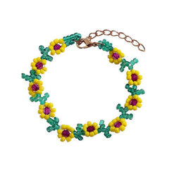 Sunflower Beaded Necklace