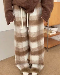Fall Feels Cozy Plaid Trousers