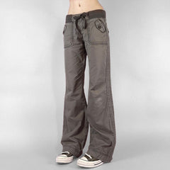 Downtown Girl Drawstring Denim Pants