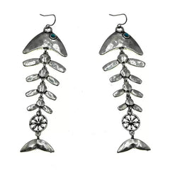Fishbone Drop Earrings