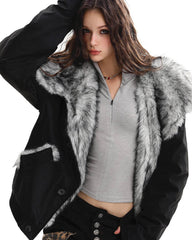 Dangerous Pretty Fur Trim Jacket