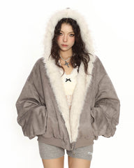 First Snow Reversible Fur Zip Jacket