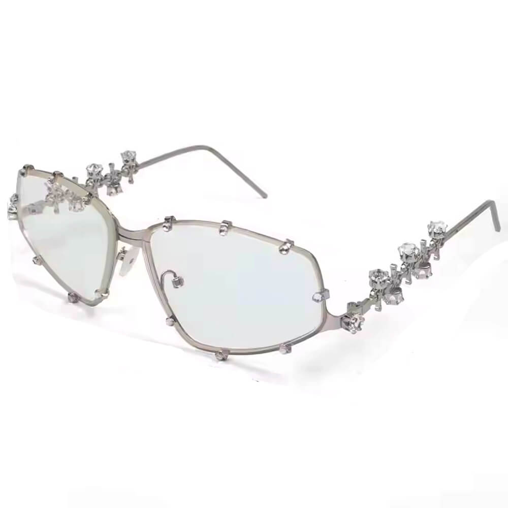 Y2K Rhinestone Rimless Sunglasses