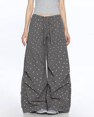 Star Print Baggy Pants